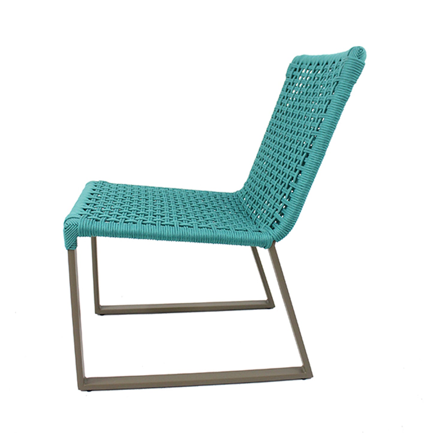Canada Chair, Aluminum, Gray Color and Nautical Rope, Royal Blue Color