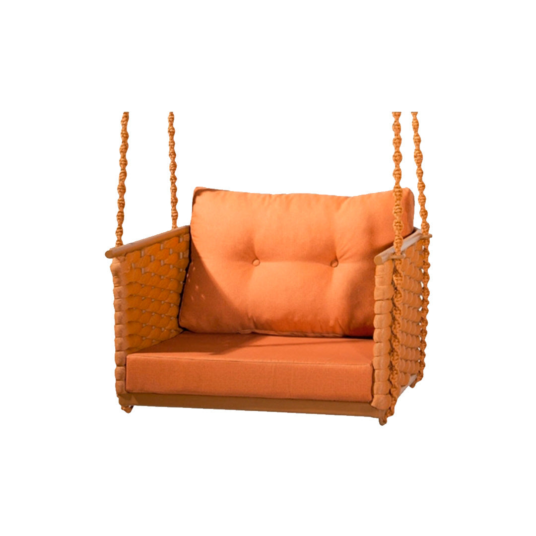 Banco Columpio Madrid Aluminio y Tejido Náutico Color Terracota