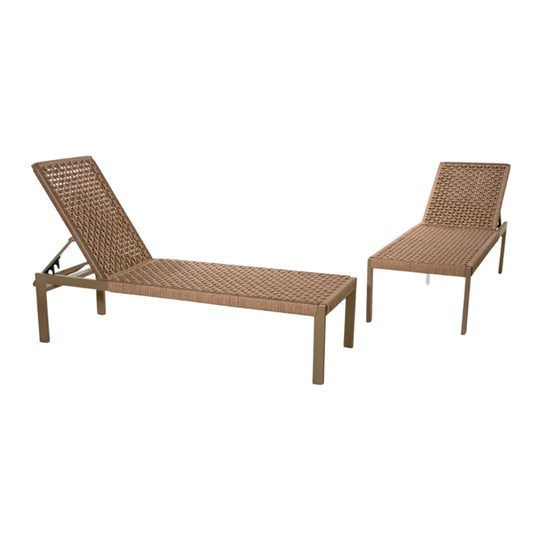 Hawaii Sun Lounger Aluminum and Nautical Rope Fendi Color
