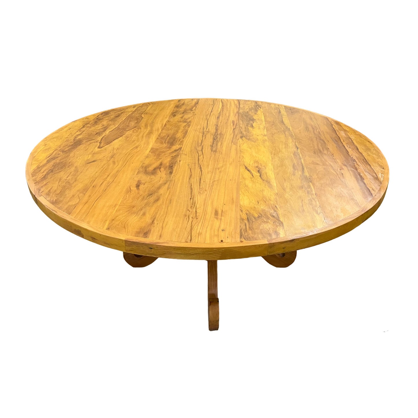 Mesa de Jantar Clássica Redonda 170cm Madeira Maciça - 8 Lugares