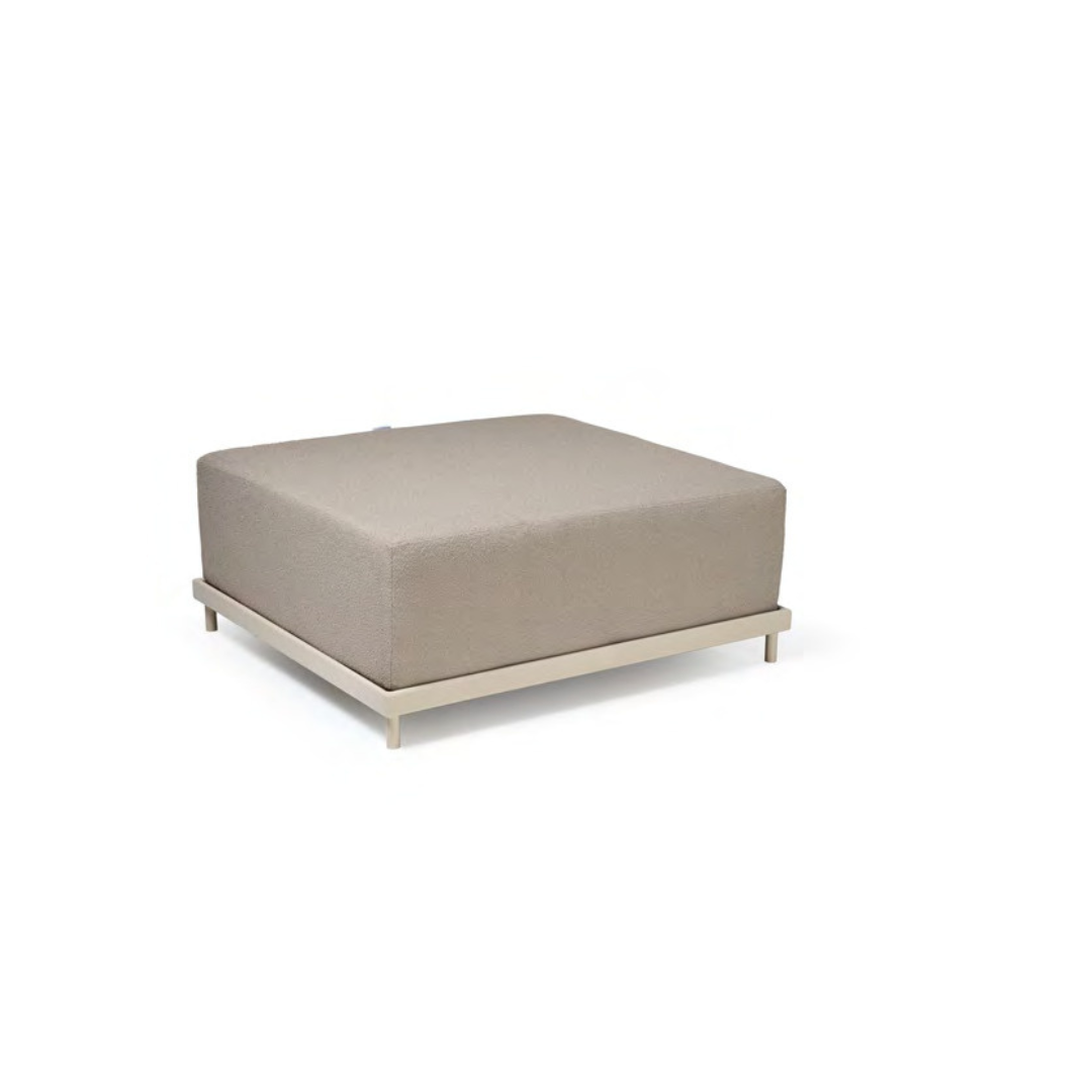 Sofá Arco Modulo Puff 90/48 Em Alumínio Cor Fendi Estofado Cor Fendi