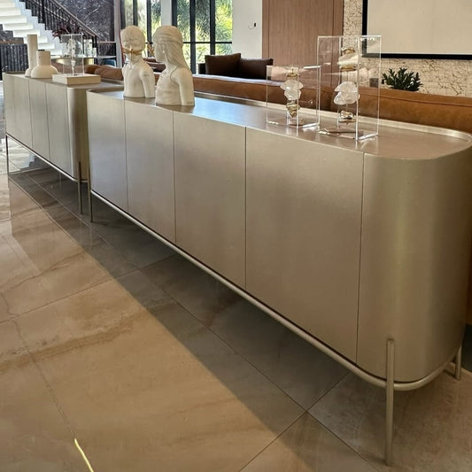 Antares II Counter Cinnamon Wood 220x45x80cm 4 Doors