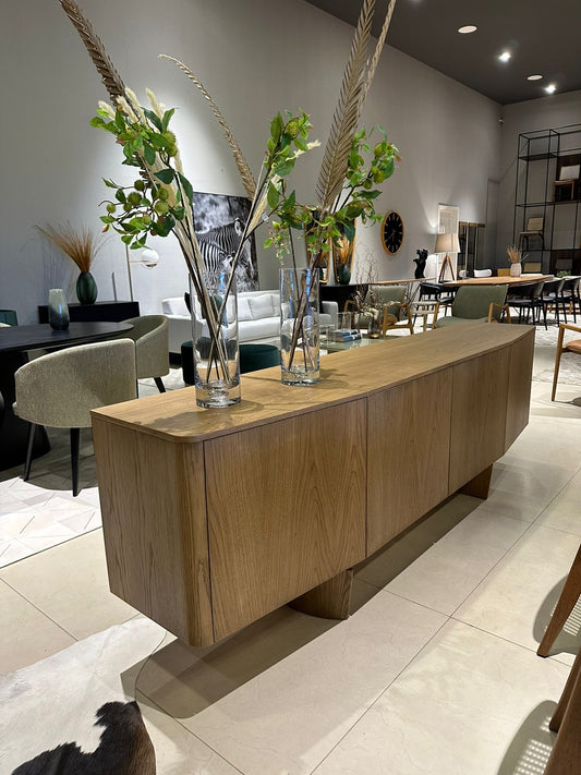 Antares II Counter Cinnamon Wood 220x45x80cm 4 Doors
