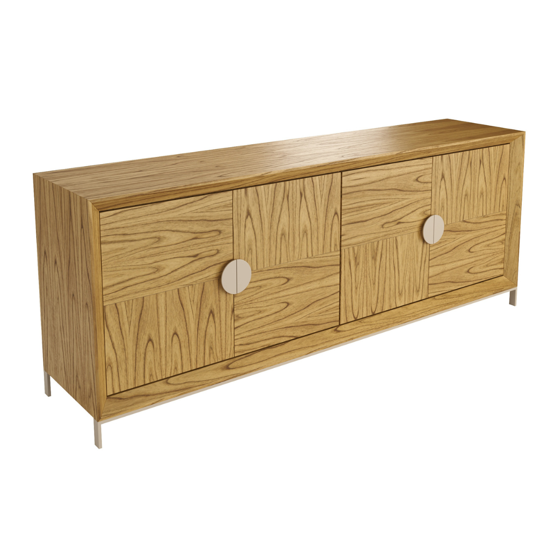 Balcão Greece Madeira Cinamomo 220x45x79cm 4 Portas