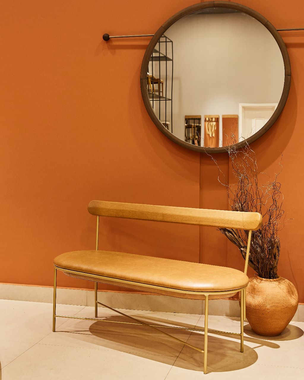 Moca II Iron Bench FR-20 Fabric 126
