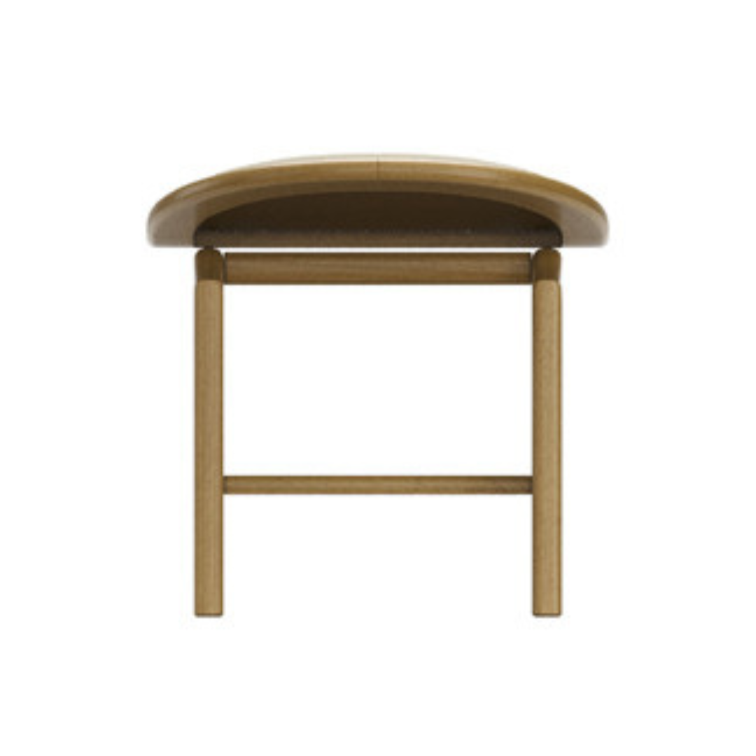 Banco Monaco Madera Canela Asiento Tapizado Tela 141 180X47X48cm
