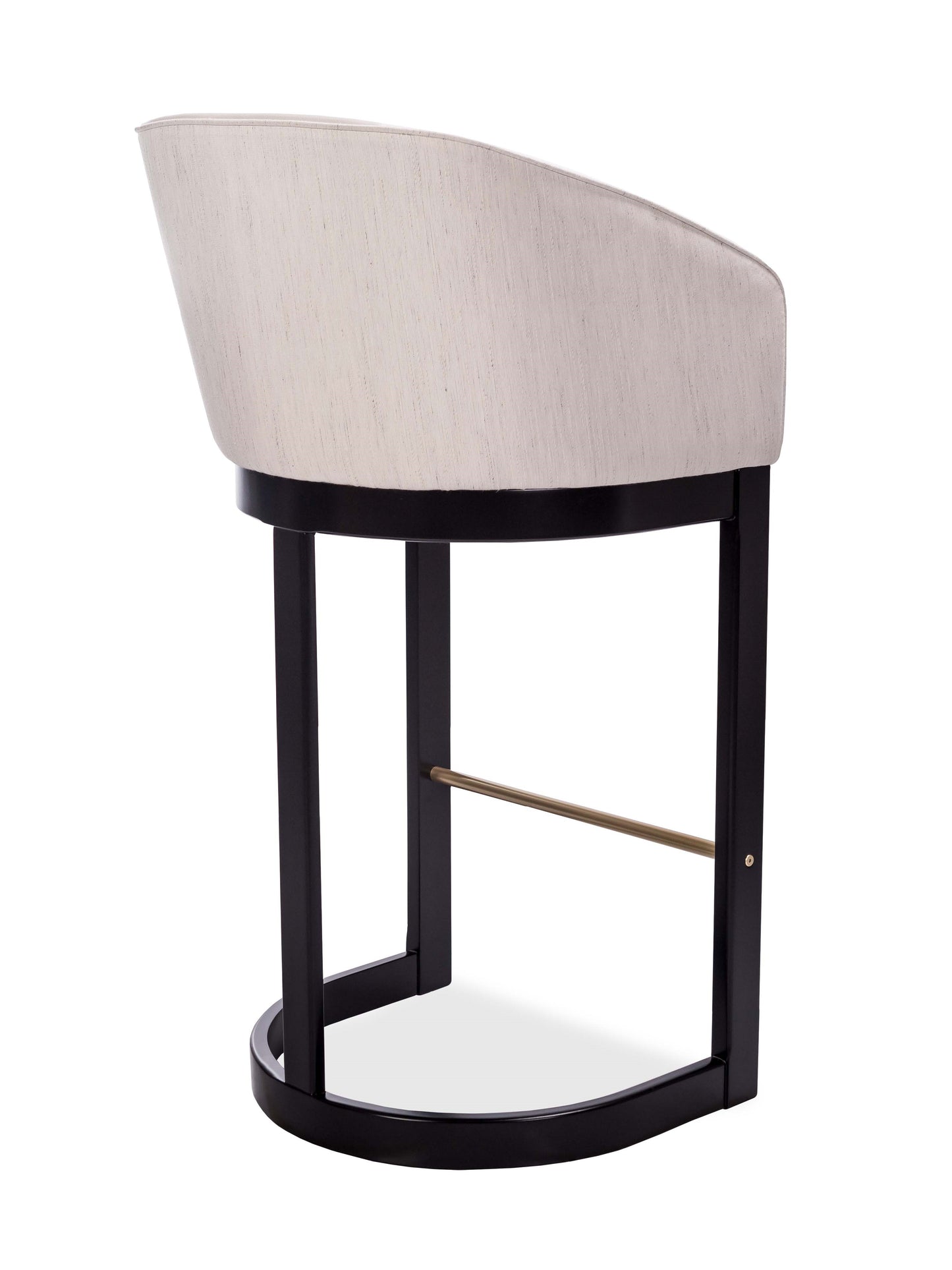 Silla Cristal Respaldo Madera Canela y Asiento Tapizado Tela 94
