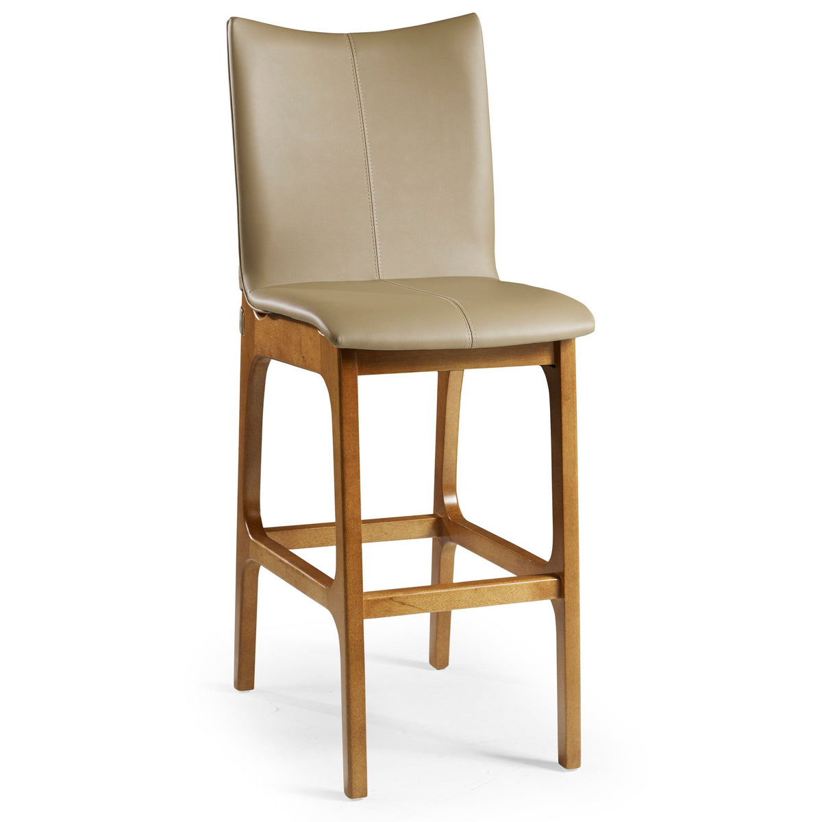 Silla Cristal Respaldo Madera Canela y Asiento Tapizado Tela 94 | Toth Móveis