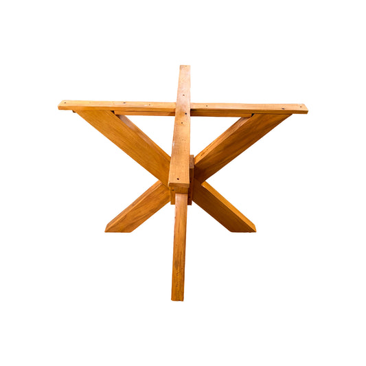Star Table Base 70x70x75cm Solid Wood Beam 8x4cm