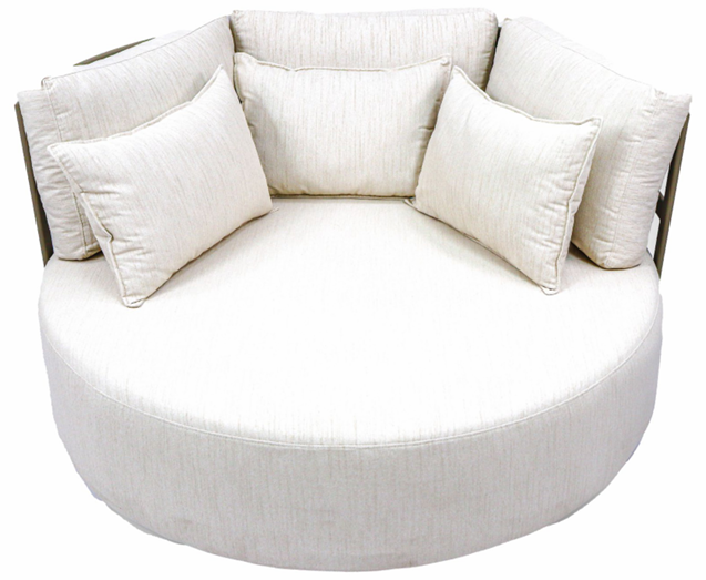 Poltrona Chaise Dallas 150cm Alumínio Fendi Estofado Fiama 190738