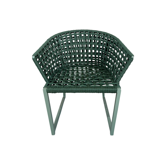 Gold Aluminum Chair Black Color Nautical Rope Black Color