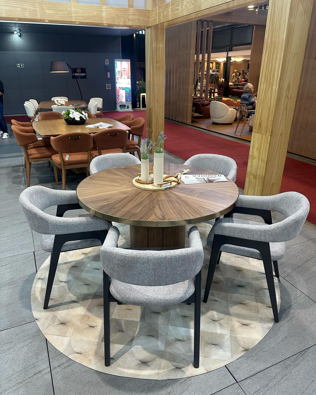 Olivia Stool Wood 20 Hexagonal Straw Backrest Upholstered Fabric Seat AQ8014 | Toth Móveis