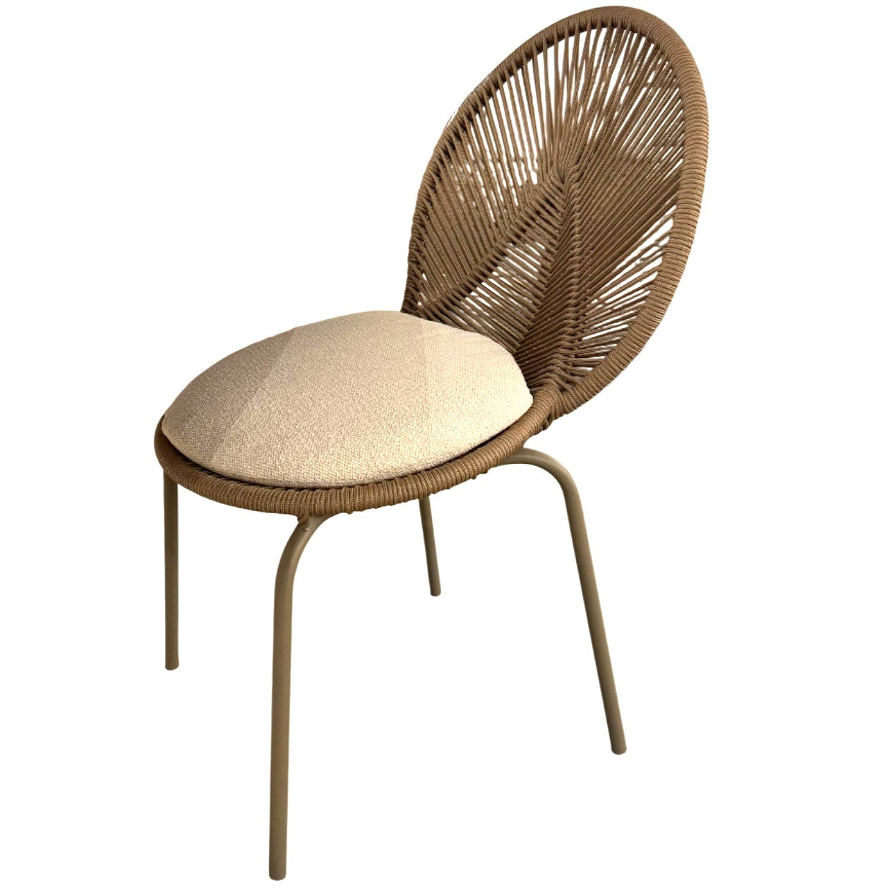 Sardenha Side Table in Brown Wood and Lead-Colored Carbon Steel