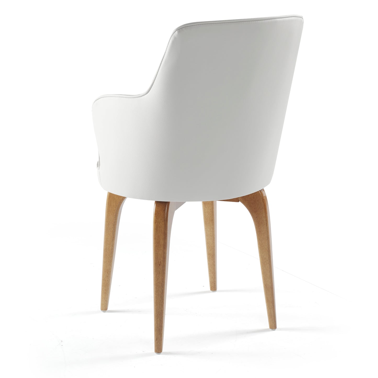 Silla Cristal Respaldo Madera Canela y Asiento Tapizado Tela 94