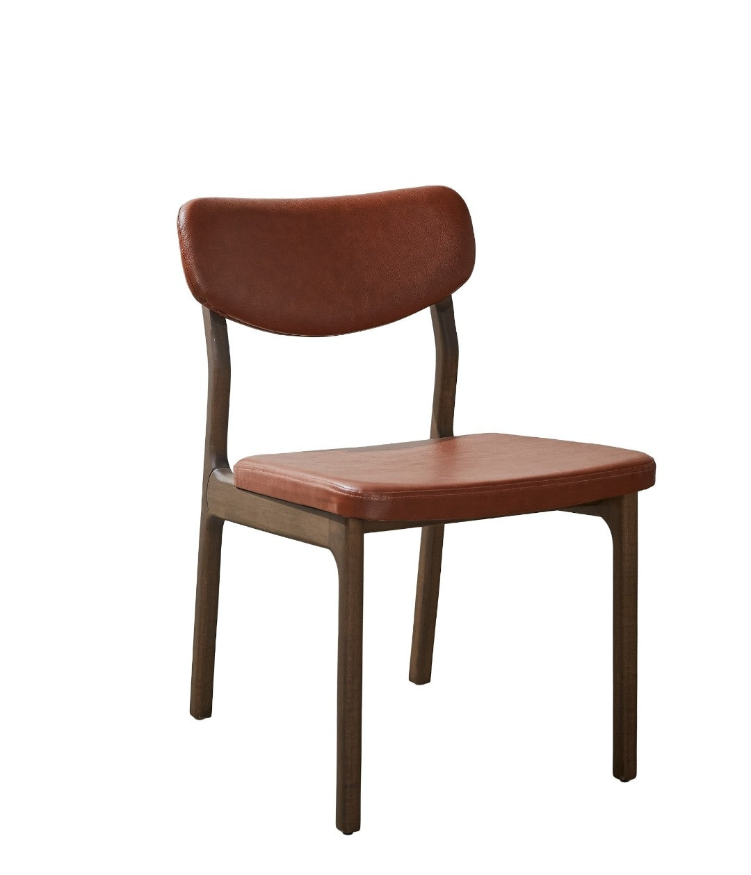 Meg Chair Cinnamon Wood Upholstered Fabric Backrest and Seat 138