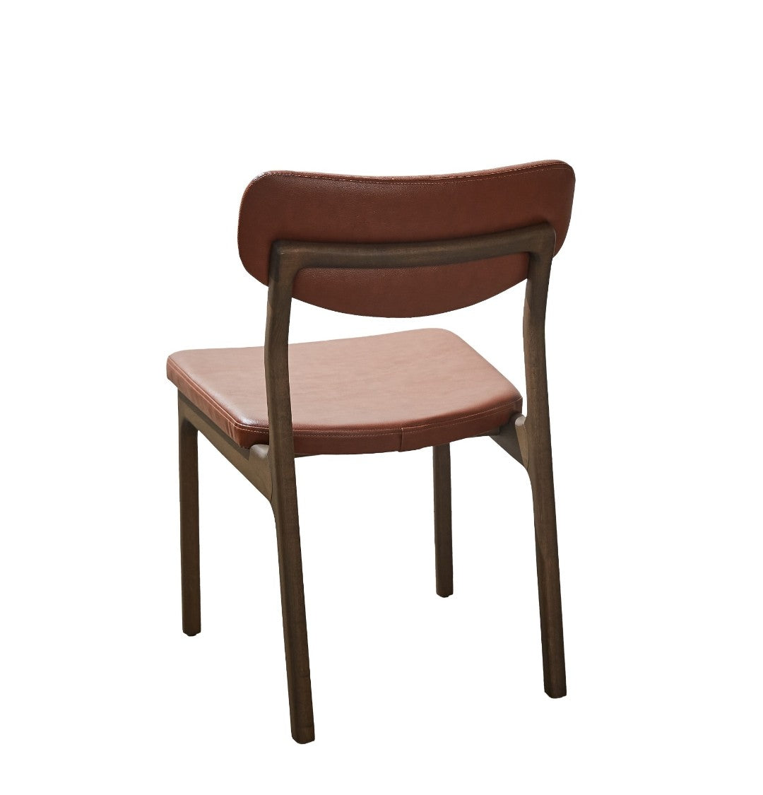 Meg Chair Cinnamon Wood Upholstered Fabric Backrest and Seat 138