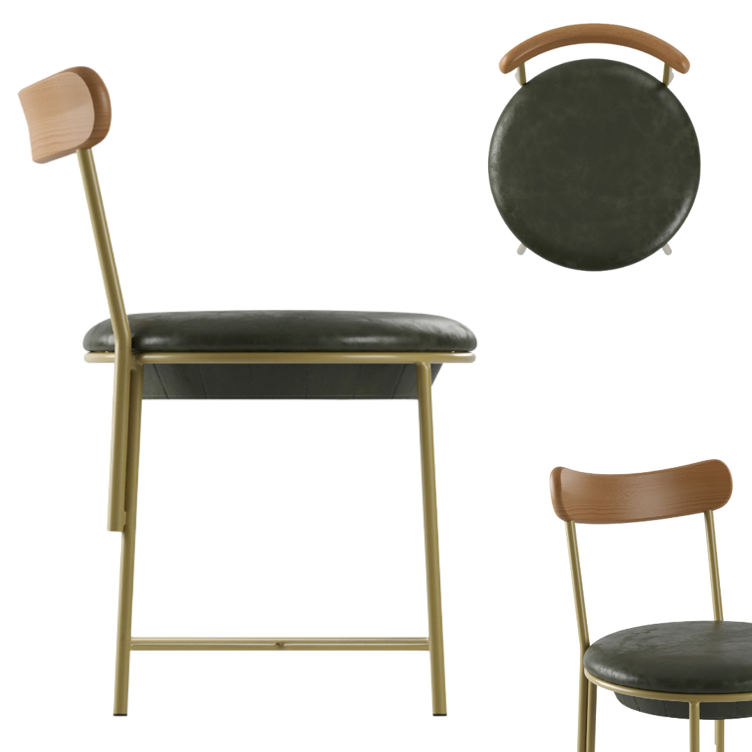 Silla Sligo Iron FR-20 Respaldo y Asiento Tapizado Tela 160