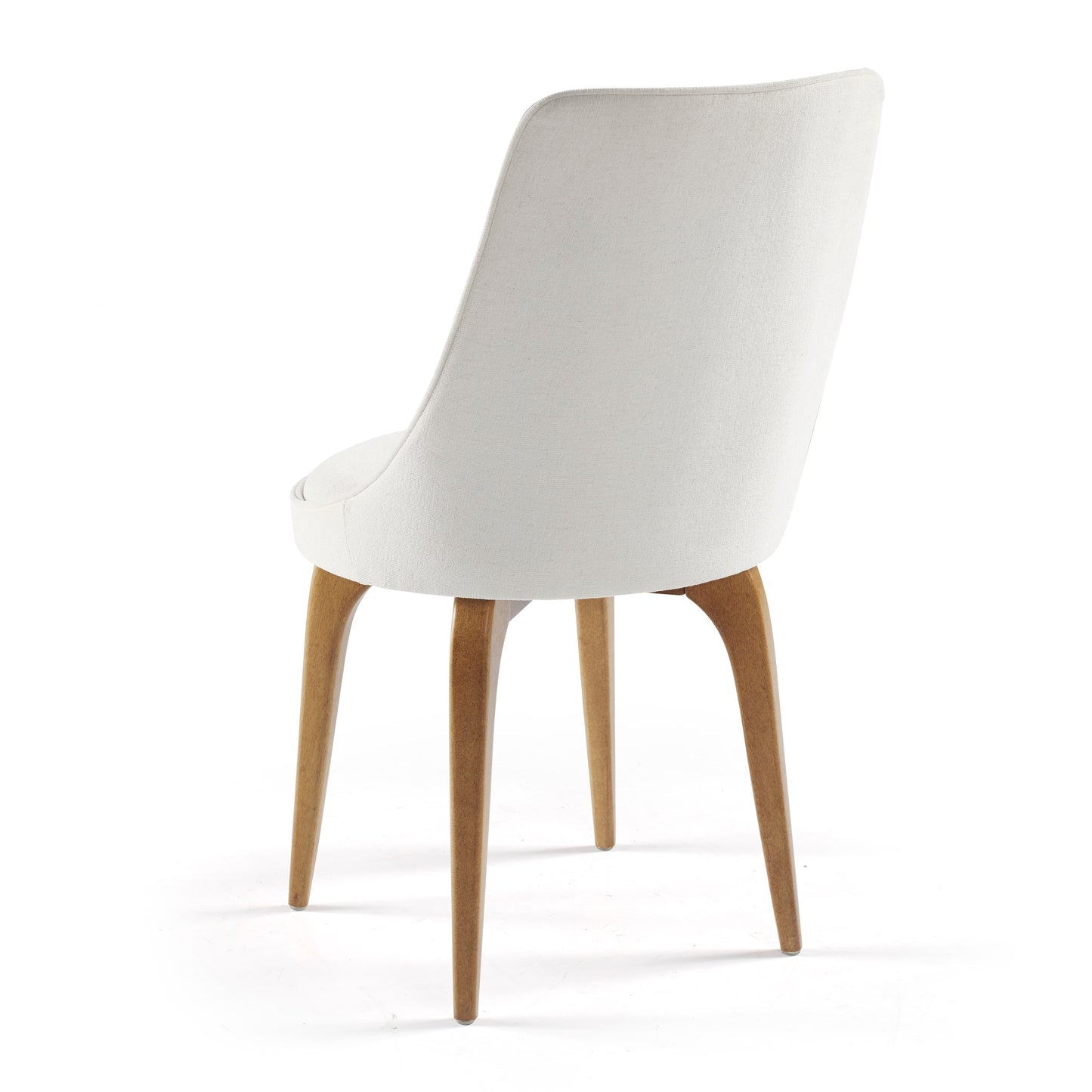 Silla Cristal Respaldo Madera Canela y Asiento Tapizado Tela 94
