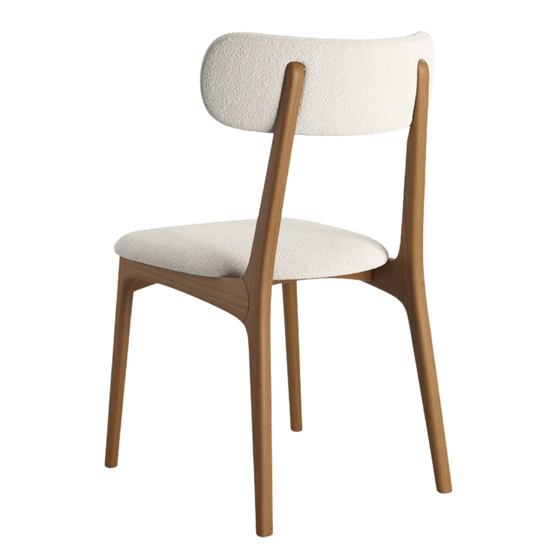 Silla Roven Madera Ebonizada Respaldo y Asiento Tapizado Tela 153