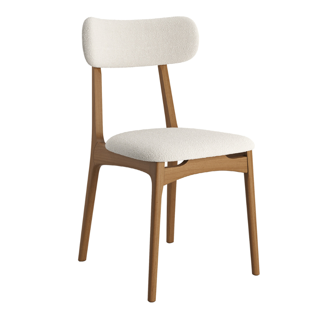Silla Roven Madera Ebonizada Respaldo y Asiento Tapizado Tela 153