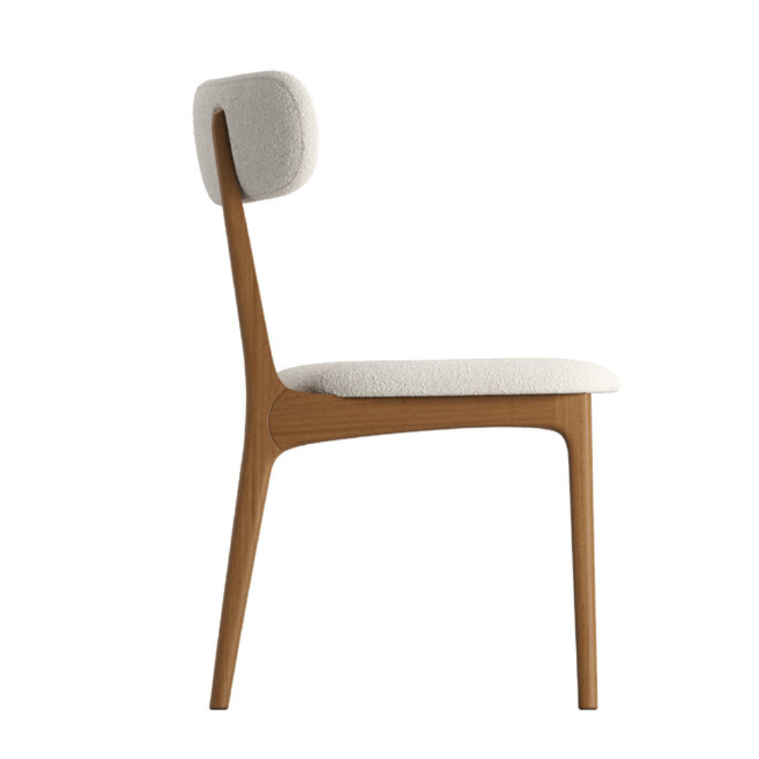 Silla Roven Madera Ebonizada Respaldo y Asiento Tapizado Tela 153