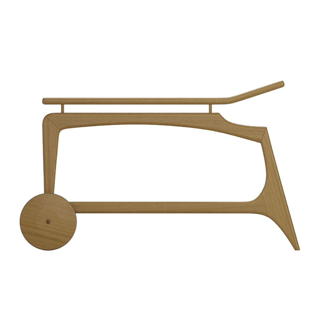 Monaco Cinnamon Wood Bar Cart