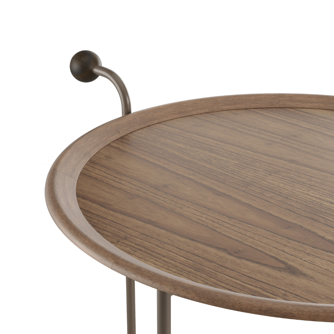 Monaco Cinnamon Wood Bar Cart