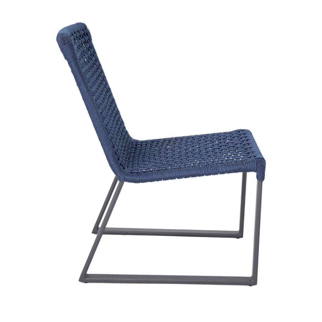 Canada Chair Aluminum Lead Color Nautical Rope Navy Blue Color
