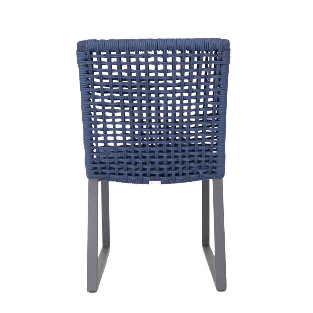 Canada Chair Aluminum Lead Color Nautical Rope Navy Blue Color