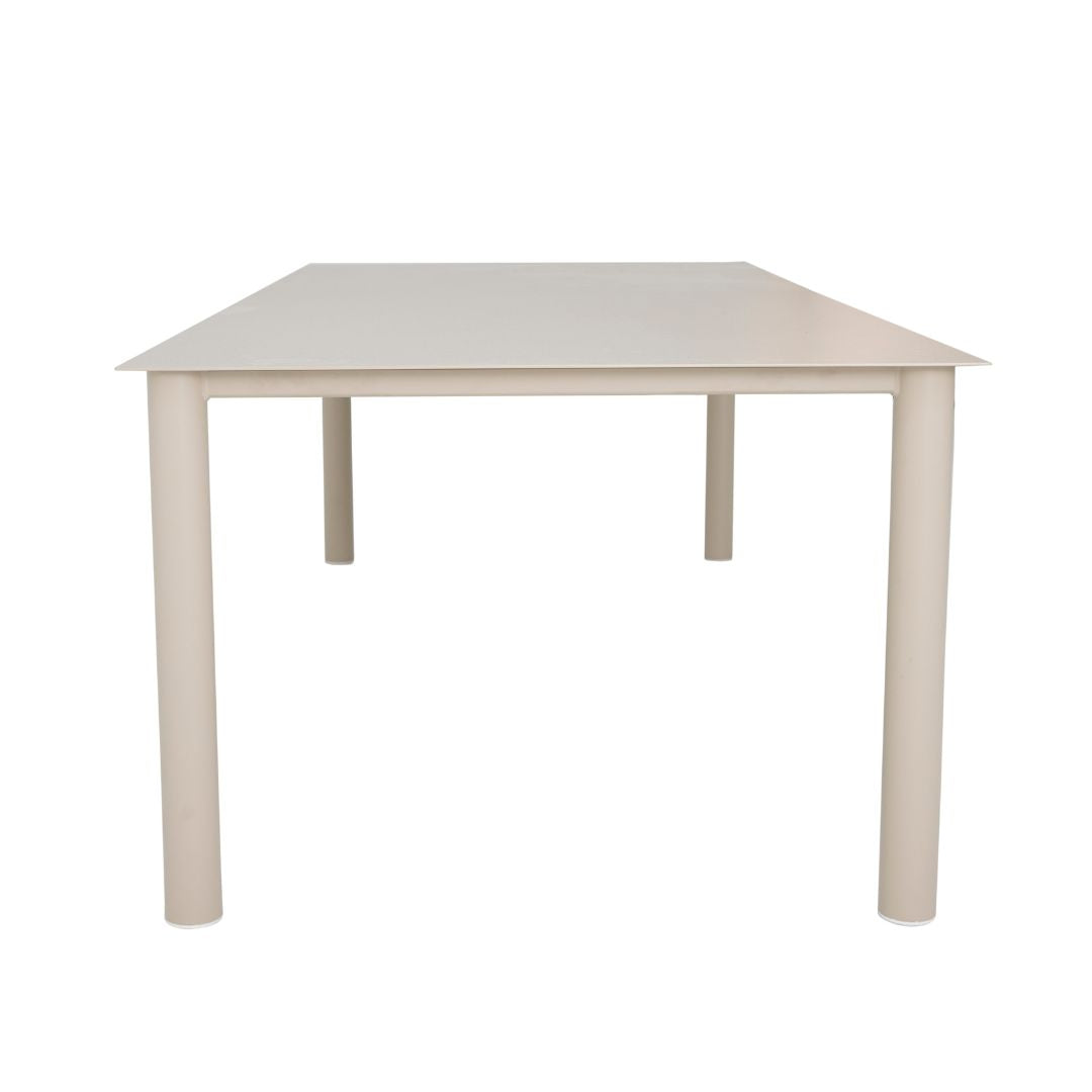 Mesa de Comedor Maya 240x110cm Aluminio Color Beige