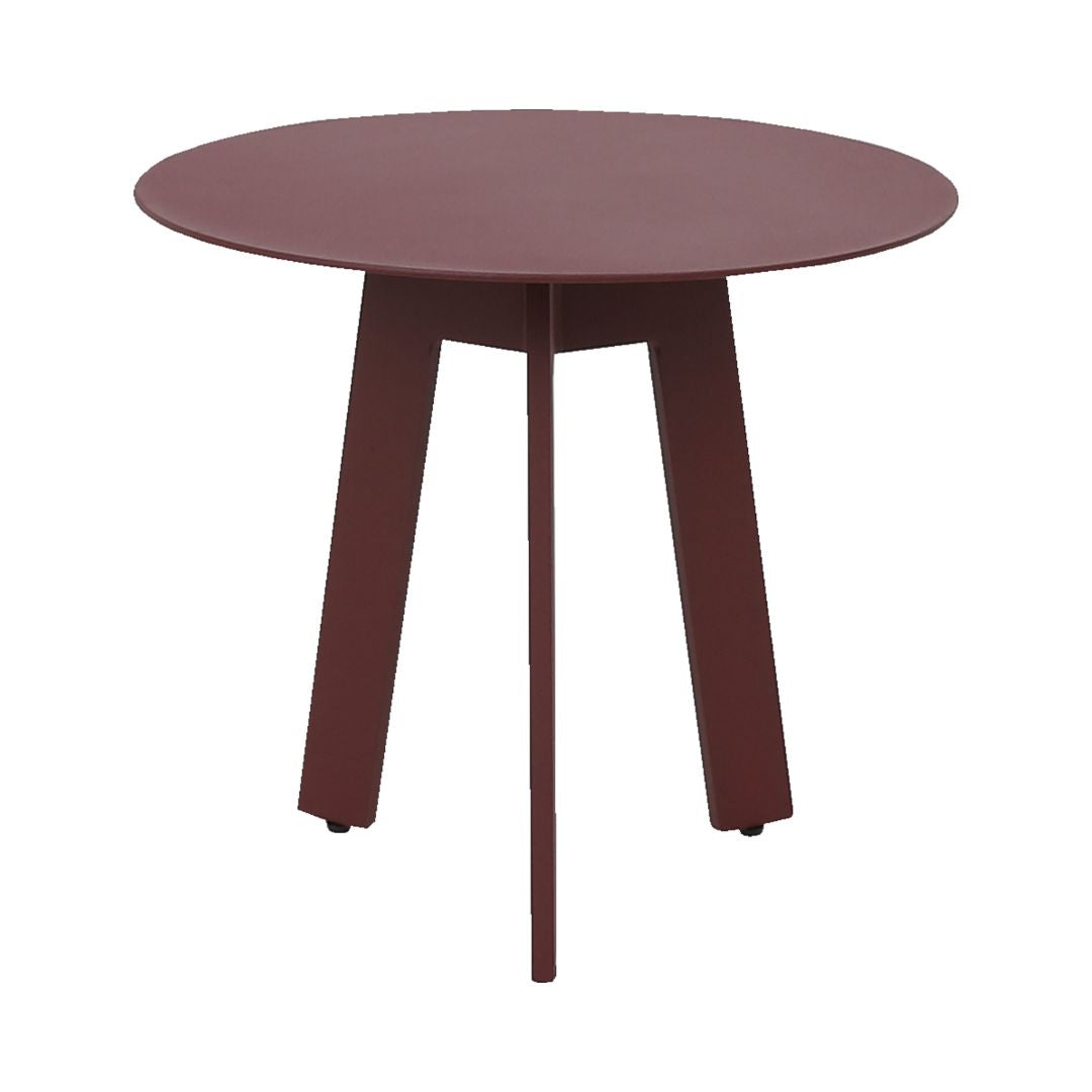 Mesa Auxiliar Selene 60cm Aluminio Color Burdeos
