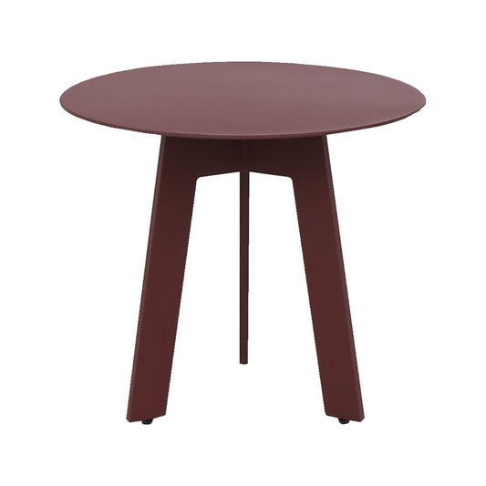 Selene Side Table 60cm Aluminum Burgundy Color