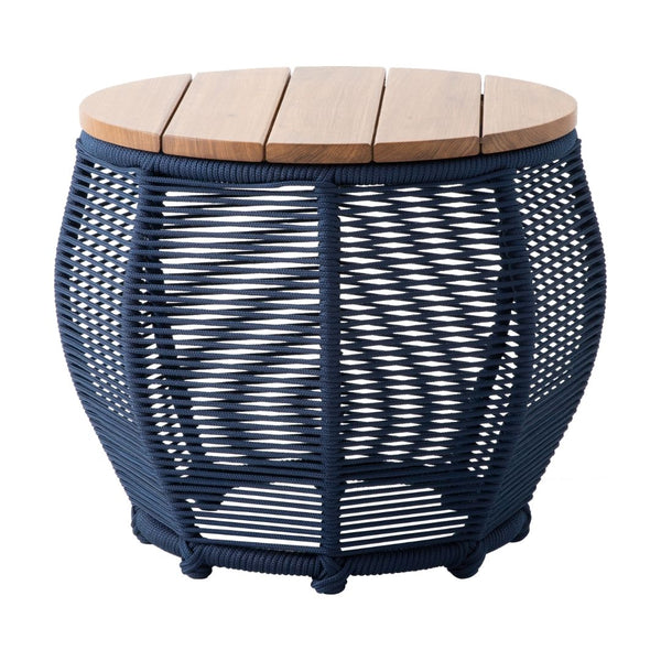 Ambiente 2 com Sorrento Side Table 55cm Cumaru Wood Aluminum Burgundy Color Nautical Rope Mixed Wine Color