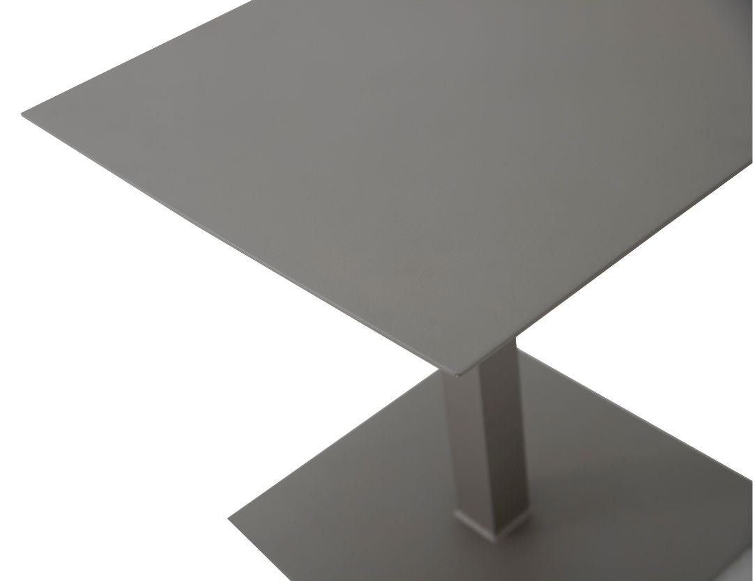 La Grand Side Table 50x50cm Aluminum Gray Color