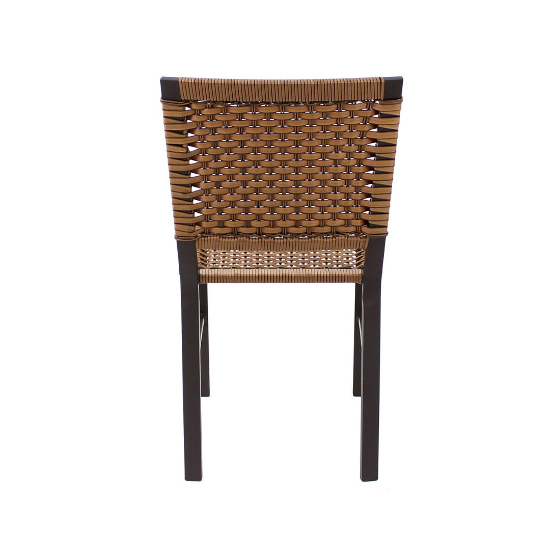 Infinity Chair Aluminum Coffee Color Synthetic Fiber Hazelnut Color Aged Frised
