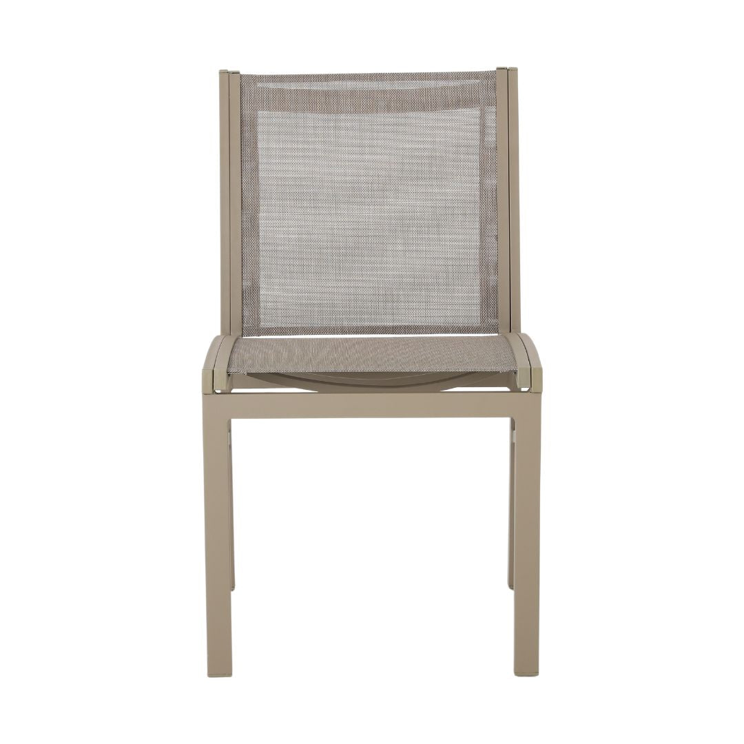 Amélia Chair Aluminum Fendi Color Mixed Bronze Color Fabric