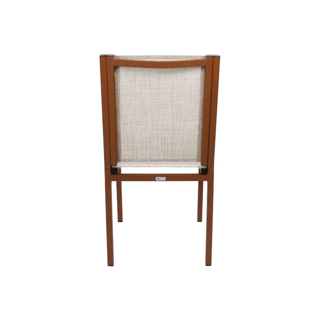 Búzios Chair Aluminum Mixed Brown Color Synthetic Fiber Mixed White Color