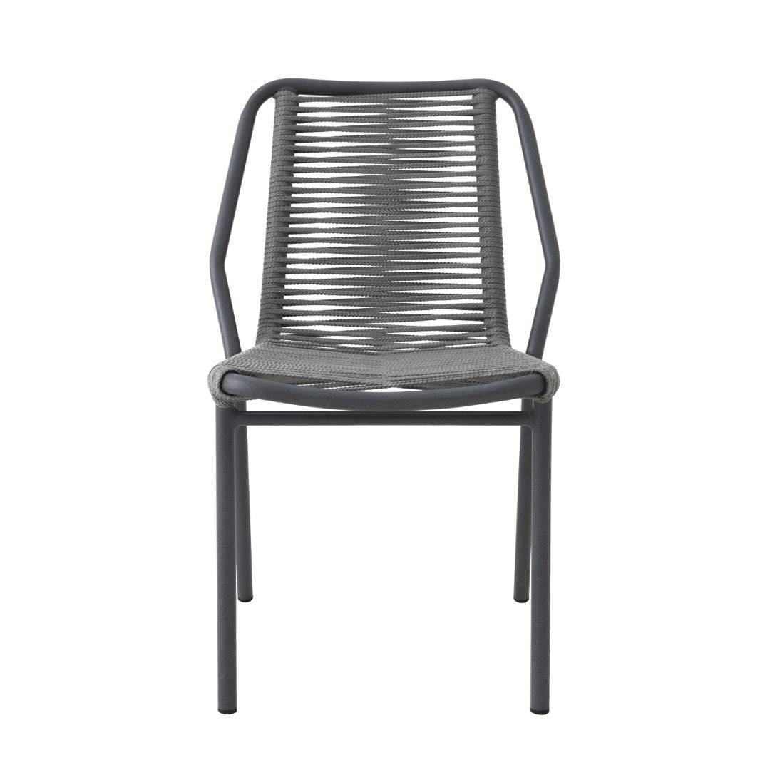 Aluminum Mobile Chair, Lead Color, Nautical Rope, Silver Color