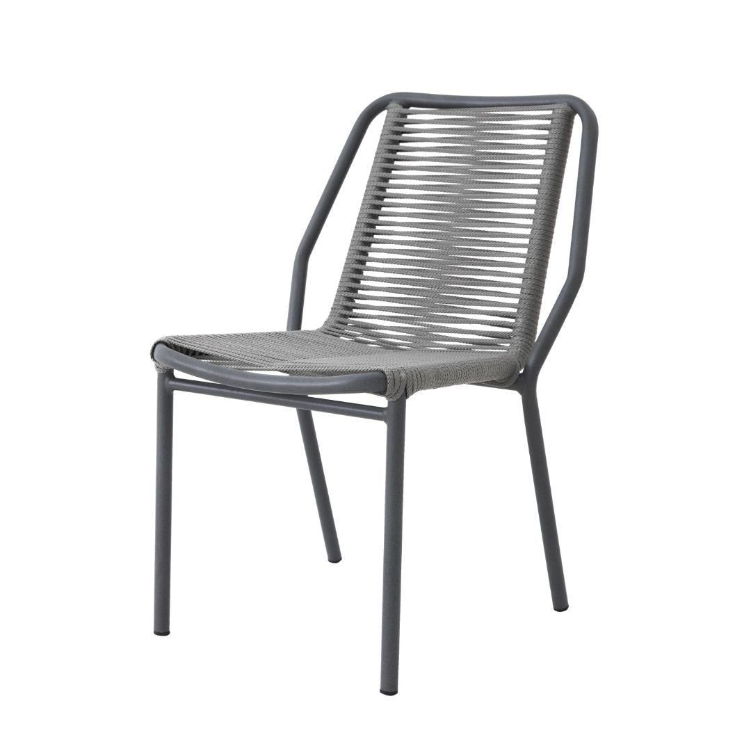 Aluminum Mobile Chair, Lead Color, Nautical Rope, Silver Color