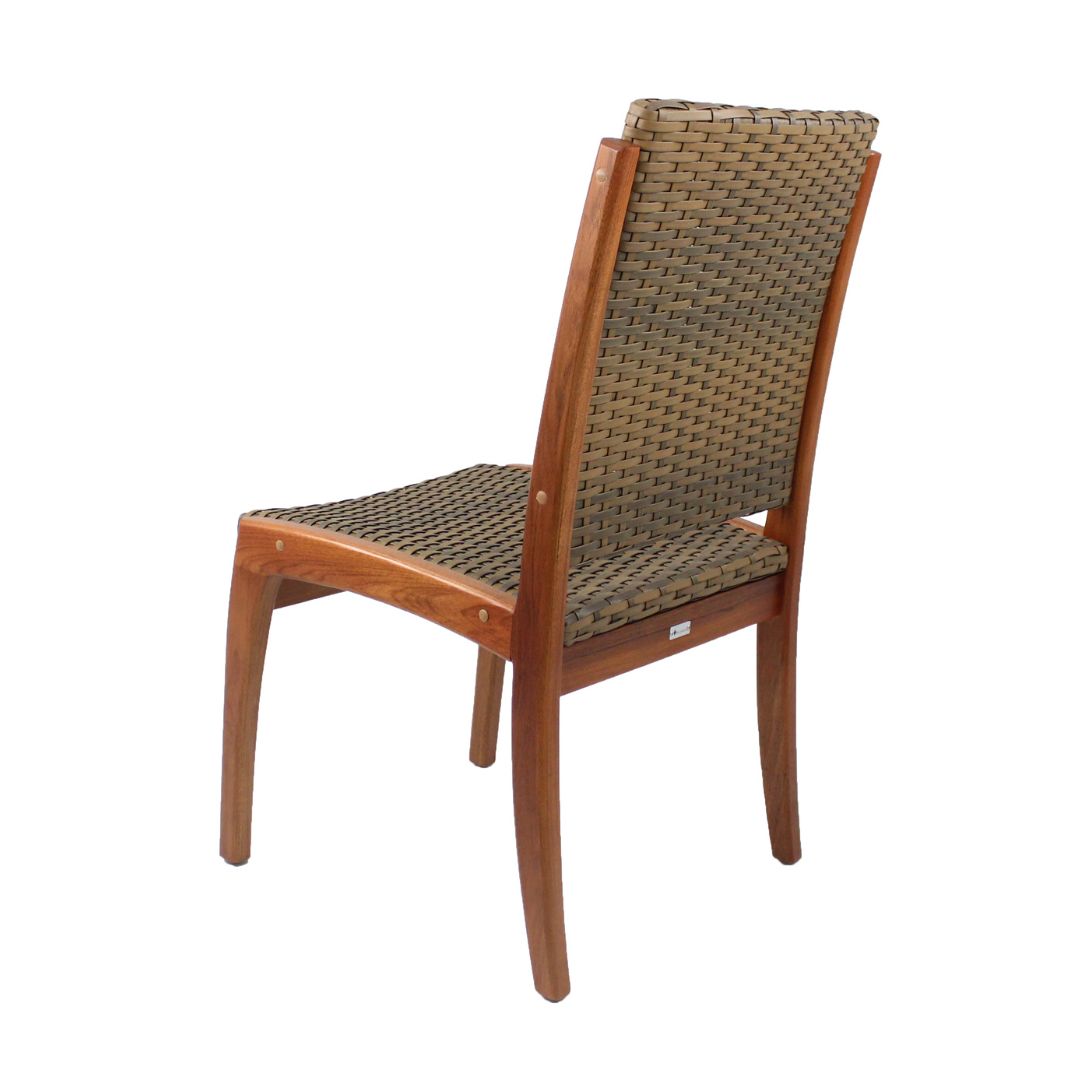 Imperial Chair Freijó Wood Synthetic Fiber Mixed Brown Color