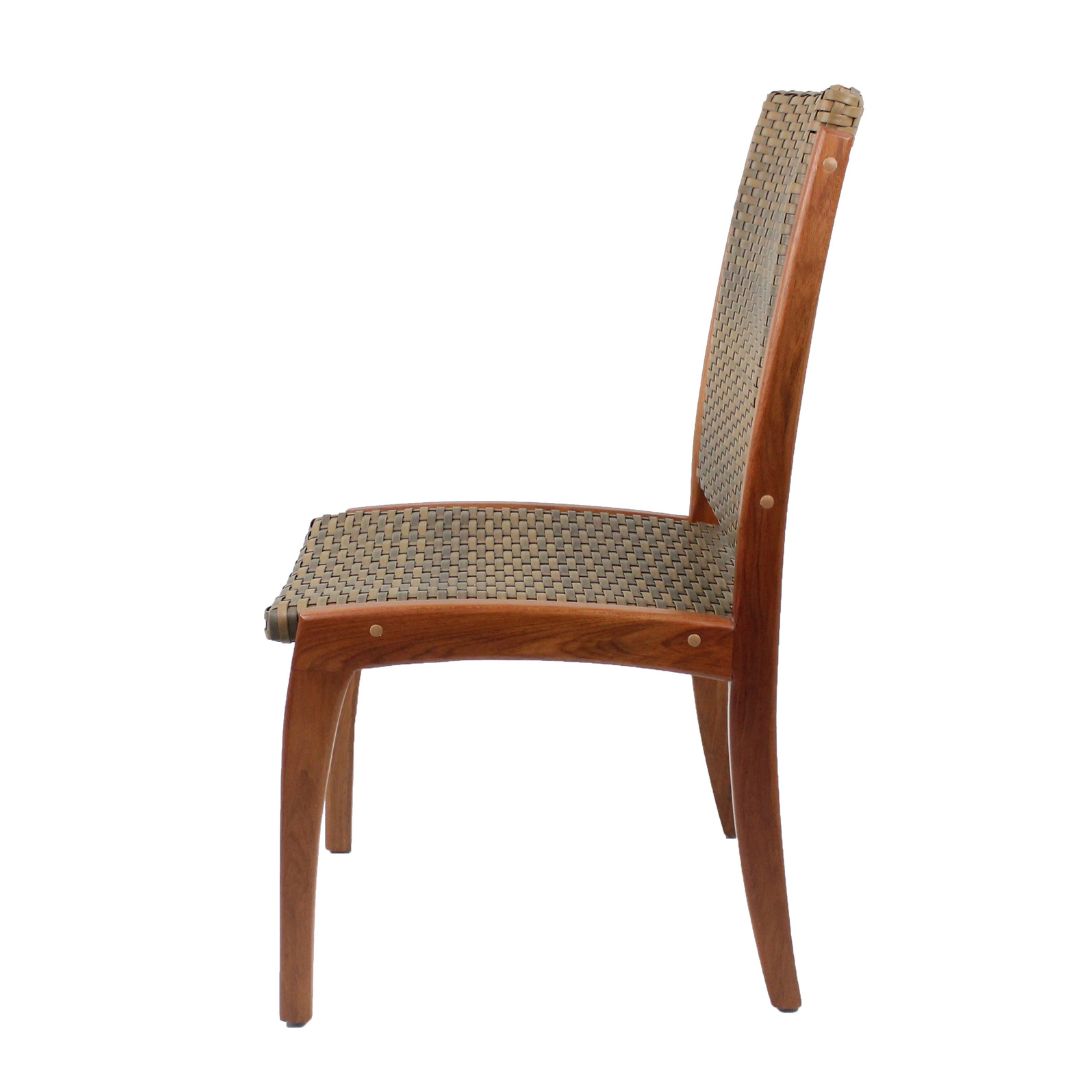 Imperial Chair Freijó Wood Synthetic Fiber Mixed Brown Color