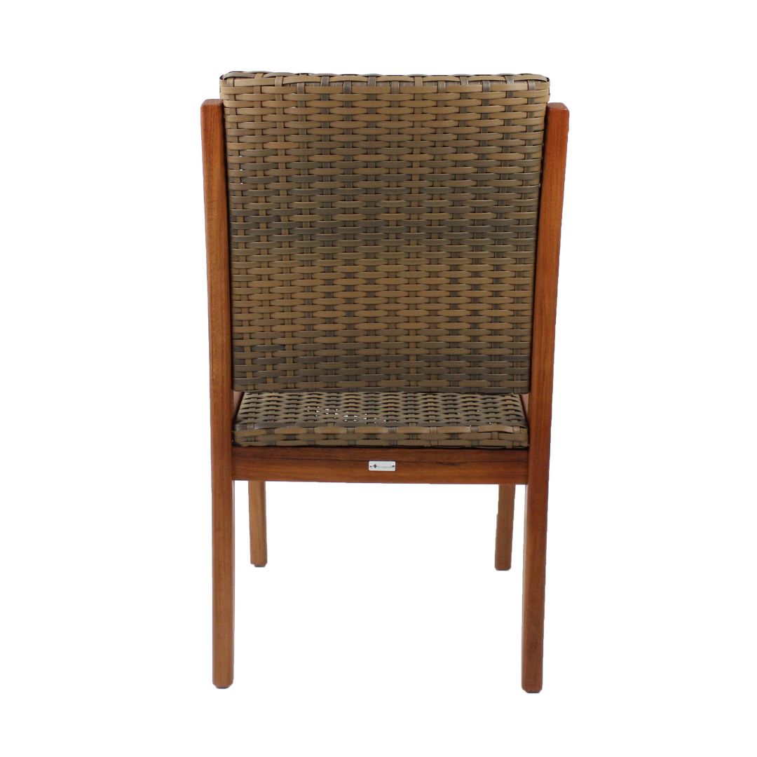 Imperial Chair Freijó Wood Synthetic Fiber Mixed Brown Color