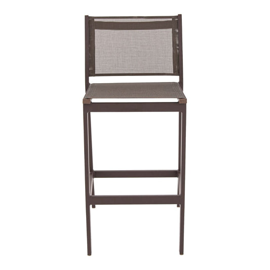 National Stool Aluminum Champagne Color Mixed Orange Color Fabric