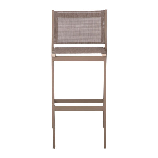 Amélia Aluminum Stool Fendi Color Brown Canvas