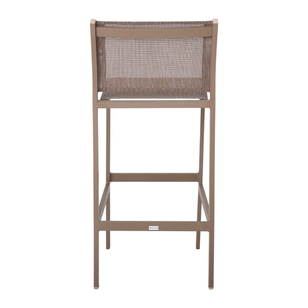 Taburete Amélia Aluminio Color Fendi Lienzo Color Marrón