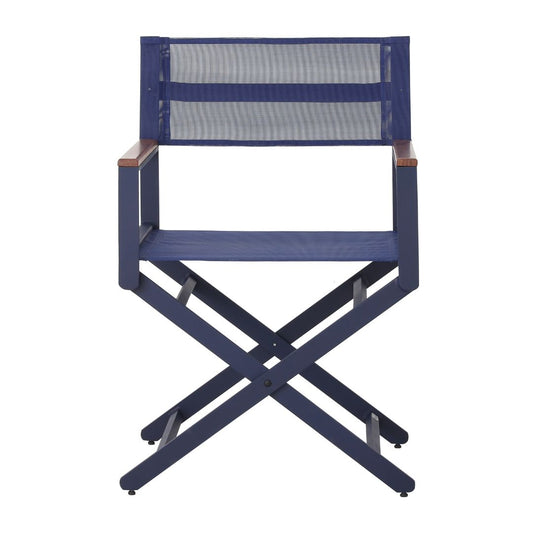 Director's Chair Cumaru Wood Aluminum Blue Color Navy Blue Color Fabric