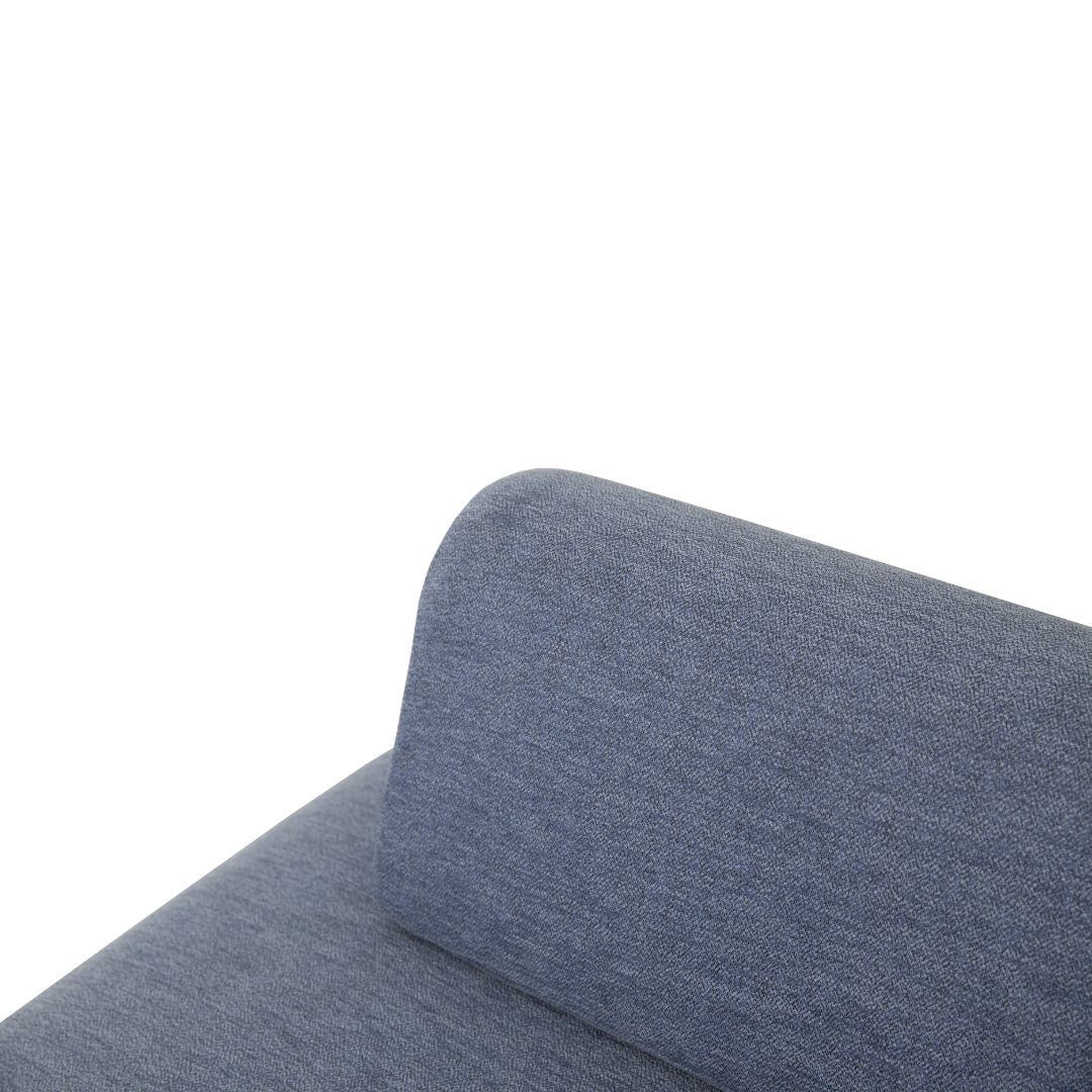 Dominic Armchair Upholstered Seat and Backrest in Coastal Blue Fabric