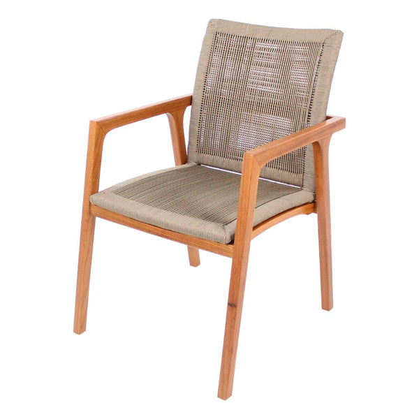 Ambiente 2 com Silla con Brazo Itapuã Aluminio Color Plomo Cuerda Náutica Color Negro