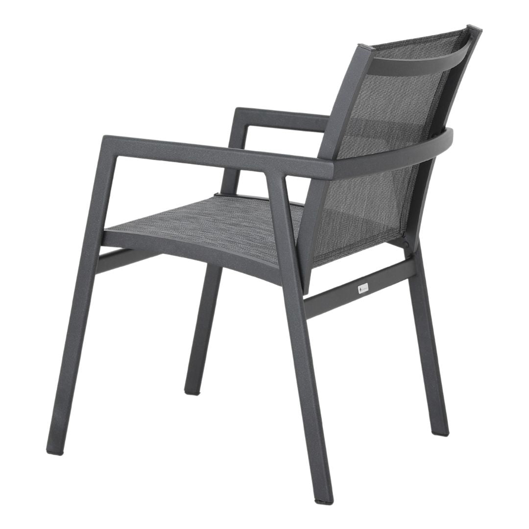 Silla con Brazo Itapuã Aluminio Color Plomo Lona Color Gris Mixto