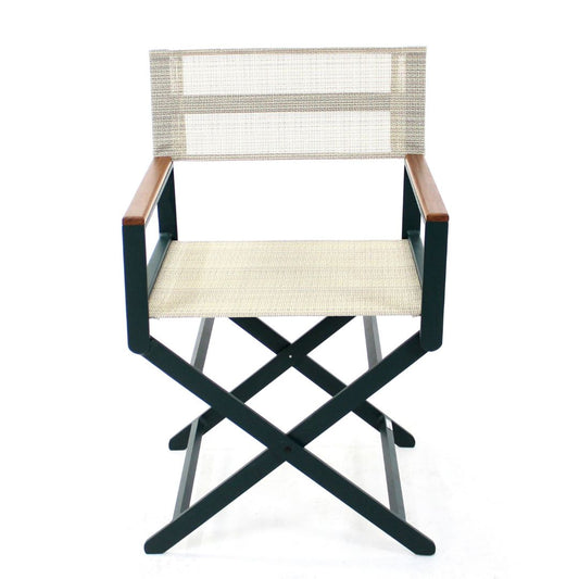 Director's Chair Freijó Wood Aluminum Green Color Canvas Color Mix